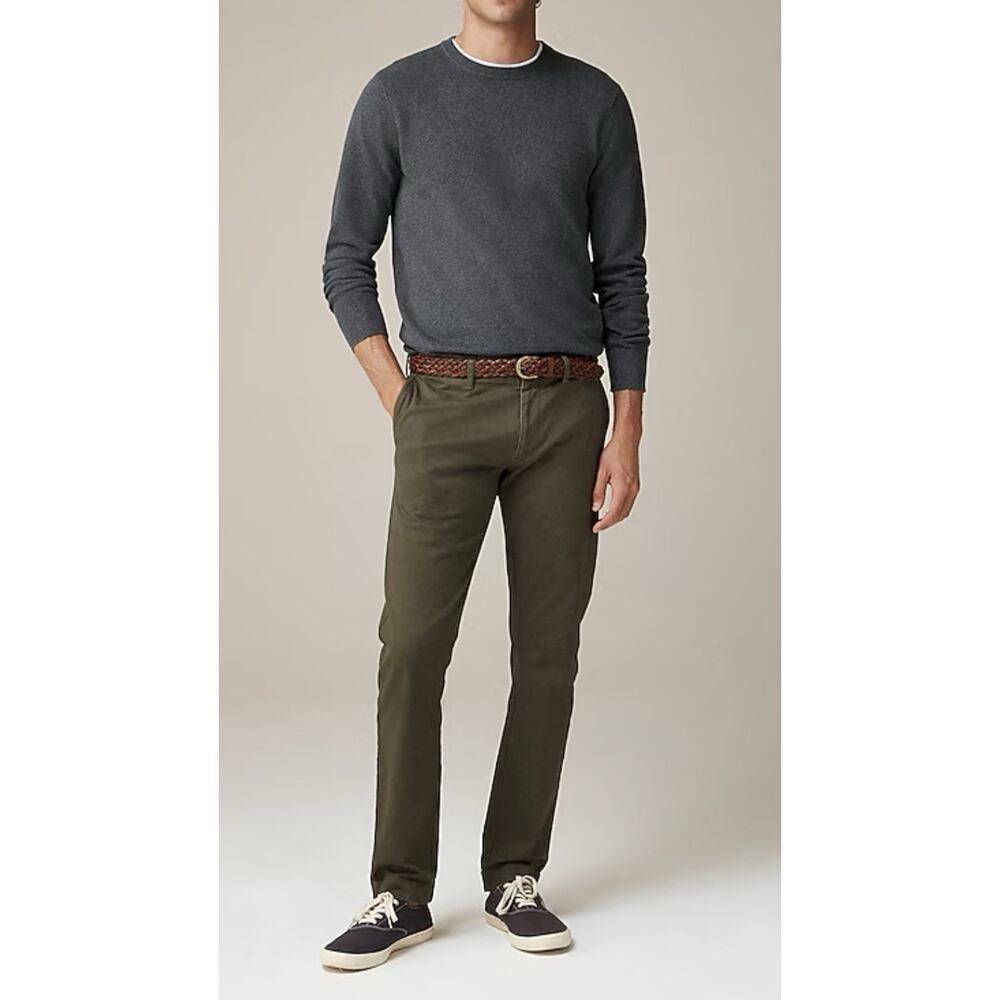 New with Tags J.Crew Men’s Cotton Chino Pants AR885 • 32×34 Brown 484 Slim